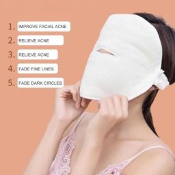 Serviette de visage à compresse chaude blanche hydratante pour Salon de beauté masque à