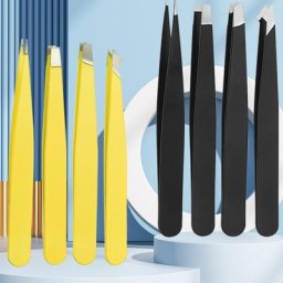 Pincettes Professionnelles en Acier Inoxydable pour Épilation des Sourcils Outils d'Extension de