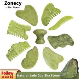 Kit Gua Sha naturel pour le visage et le corps outils de massage peigne de pierre anciers
