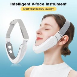 Appareil de levage du visage à micro-courant amincissant le visage masseur à vibrations double