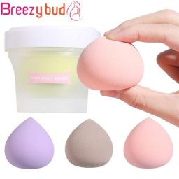 Boîte mignonne d'éponge de maquillage mini bouffée de poudre mélangeur de maquillage d'oeuf de