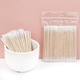 Pinceau en coton-tige de poulet ultra-petit micro pinceaux de maquillage en bois non pelucheux