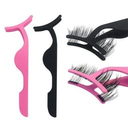 Pince à épiler pour faux cils 1 pièce applicateur d'extension de cils bigoudi pince auxiliaire