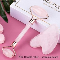 Rouleau de massage pour le visage quartz rose résine naturelle cristal lifting plus mince