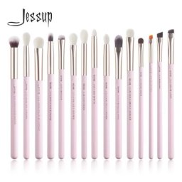 Jessup – ensemble de pinceaux de maquillage professionnels 15 pièces pour les yeux ombre à