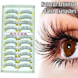 Lot de 10 paires de faux cils naturels et longs faits à la main K3K8