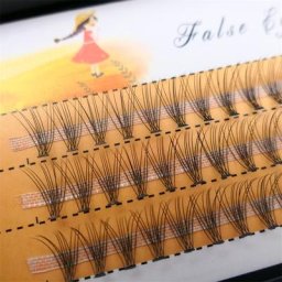 Anlinnet-Extensions de Cils 3D en Grappes Épaisses et Naturelles Vente en Gros Boîte de 60 Unités