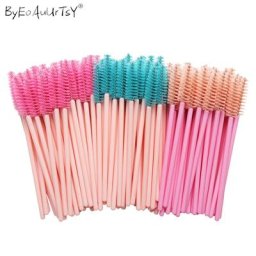 Baguettes de Mascara à sourcils brosse d'extension de cils 50 pièces/ensemble vente en gros