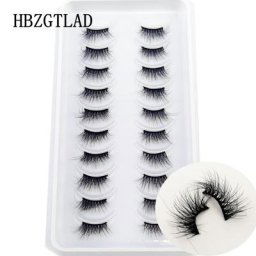 Demi-cils 3D en vison naturel moelleux 10 paires nouveau design cils de chat cils de maquillage