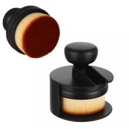 Pinceau de maquillage rond plat portable tampon de joint en forme de O fond de teint poudre fard