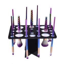 Support de vaccage en Acrylique T1 à 28 Trous pour Brosse de Maquillage Accessoire de Rangement