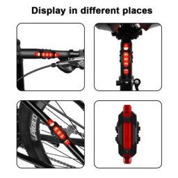 Feu arrière de vélo étanche et Rechargeable USB pour vtt et vélo de route accessoires de cyclisme