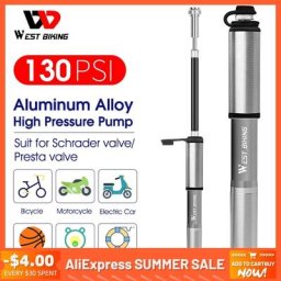 WEST BIKING-Mini pompe à air manuelle pour vélo de route et VTT accessoire portable avec