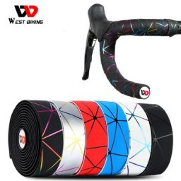 WEST BIKING-Bande arina pour guidon de vélo anti-vibration avec 2 bouchons accessoires de
