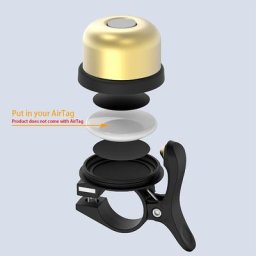Cloche de vélo pour AirTag support en laiton étanche pour traceur GPS de vélo cache l'airtag sous