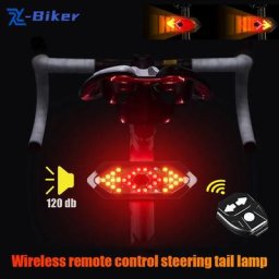 Clignotant de vélo avec klaxon fort télécommande sans fil aste par USB feux arrière de vélo
