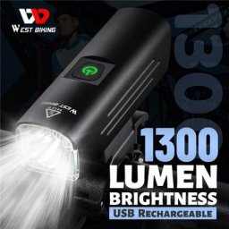 WEST BIKING-enquêter avant de vélo 1300 Lumen aste par USB lampe de poche LED avec éclairage