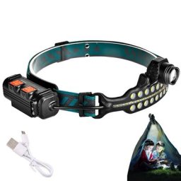 Lampe frontale à LED avec capteur de mouvement Rechargeable par USB lampe frontale légère et