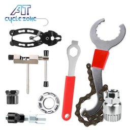 Kit d'outils de réparation de vélos 8 pièces vtt route support de coupe de chaîne dissolvant de