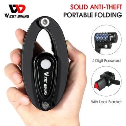 WEST BIKING-Serrure de sécurité antivol pliable pour vélo accessoires de cyclisme VTT vélo de