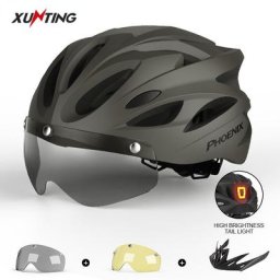 Xunting – casque de vélo respirant avec lumière LED taille réglable casque de vélo de route vtt