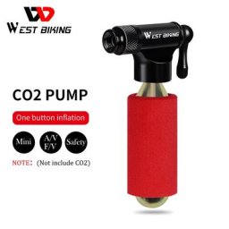 WEST biking – Mini pompe à CO2 manuelle pour vélo vtt vélo de route gonfleur d'air adaptateur de