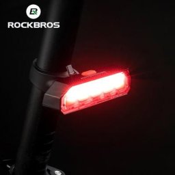 ROCKBROS – feu arrière de vélo COB LED puissant Rechargeable par USB clignotant télécommande