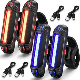 Feux arrière de vélo rechargeables USB lampe à LED feu arrière de sécurité feux de cyclisme