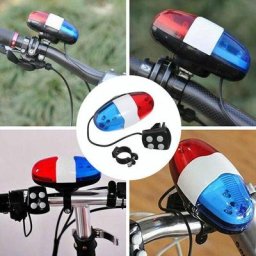 Sonnette électronique à 6 LED 4 tons pour vélo 1 pièce klaxon accessoires pour enfants sirène
