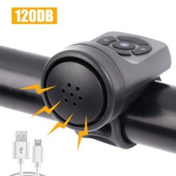 Klaxon électrique super fort pour vélo et moto charge USB 4 modes klaxon antivol pour enfants
