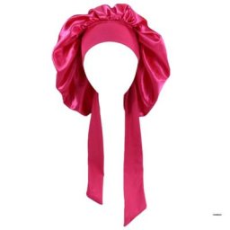Bonnet en satin pour femmes avec larges attaches commandées soin des cheveux longs bonnet de nuit