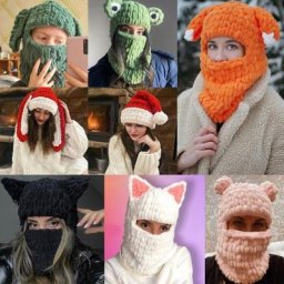 Casquette tricotée pour femmes chapeau de fête Cosplay Anti-statique pour le Sport le ski hiver