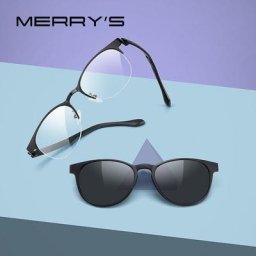 MERRYS DESIGN – monture de lunettes polarisée 2 en 1 pour femmes Clip magnétique monture de