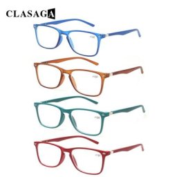 CLASAGA-Lunettes de lecture à charnière en métal pour hommes et femmes cadre rectangulaire lecteur