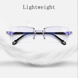 Lunettes de lecture ultralégères sans bords pour hommes et femmes Anti lumière bleue presbytes