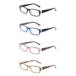 JM 4 pièces/ensemble lunettes de lecture rectangulaires femmes hommes loupe à charnière de