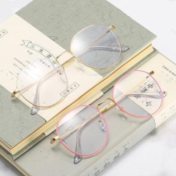 Lunettes de myopie rondes unisexes pour hommes et femmes monture en métal anti-lumière bleue