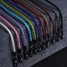 Lunettes de soleil multicolores en PU pour hommes et femmes torsades de pâte frite chaîne