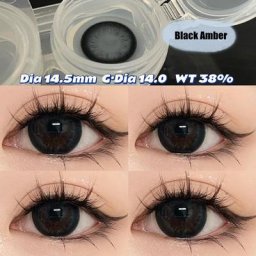 Lentilles de Contact Annuelles Noires Naturelles Rondes et Souples pour Document d'Étudiants