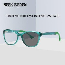 Lunettes de lecture photochromiques bicolore pour femmes Tr90 loupe de changement de couleur