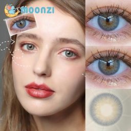 MOONZI – lentilles de Contact pour les yeux couleurs naturelles couleurs grises et bleues douces
