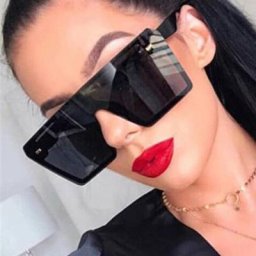 Respzed-Lunettes de soleil noires pour femmes verres carrés grande monture vintage rétro nickel