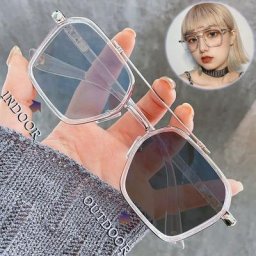 Lunettes photochromiques Anti-lumière bleue pour hommes et femmes verres de myopie à Double