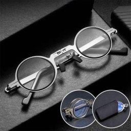 Lunettes de lecture pliantes unisexe monture ronde en métal Anti lumière bleue pour ordinateur