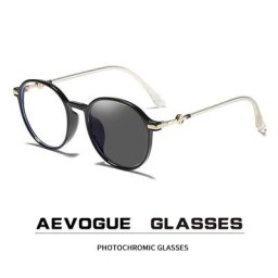 AEVOGUE – monture de lunettes photochromique Anti-lumière bleue pour homme et femme verres ronds à