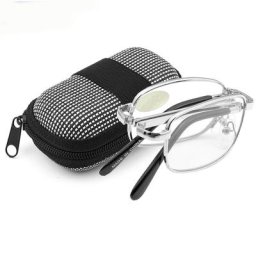 Lunettes de lecture Design pour hommes et femmes pliables monture en métal argenté + 1.0 + 1.5 +