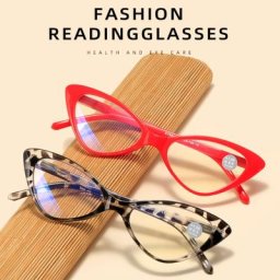 Lunettes de lecture transparentes œil de chat pour femme loupe Vision Plus + 0.25 + 0.5 + 1.0 +