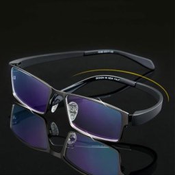 Monture de lunettes en alliage pour hommes branches flexibles jambes matériau en alliage de