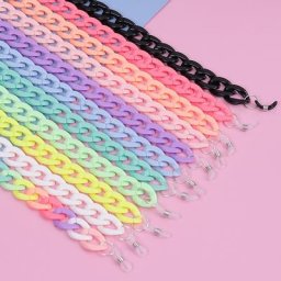 JOStraps Lunettes de soleil rétro en acrylique brillant lanières transparentes lunettes de lecture