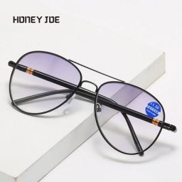 Lunettes de lecture bifocales verres gris dégradés Anti lumière bleue blocage de la pêche